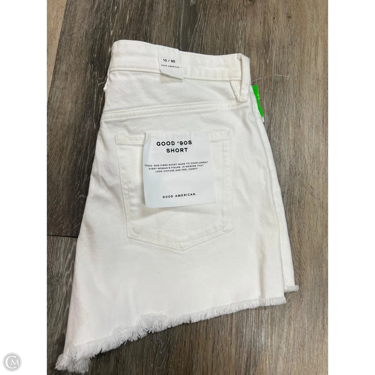 Shorts By Good American In White Denim, Size: 10/30