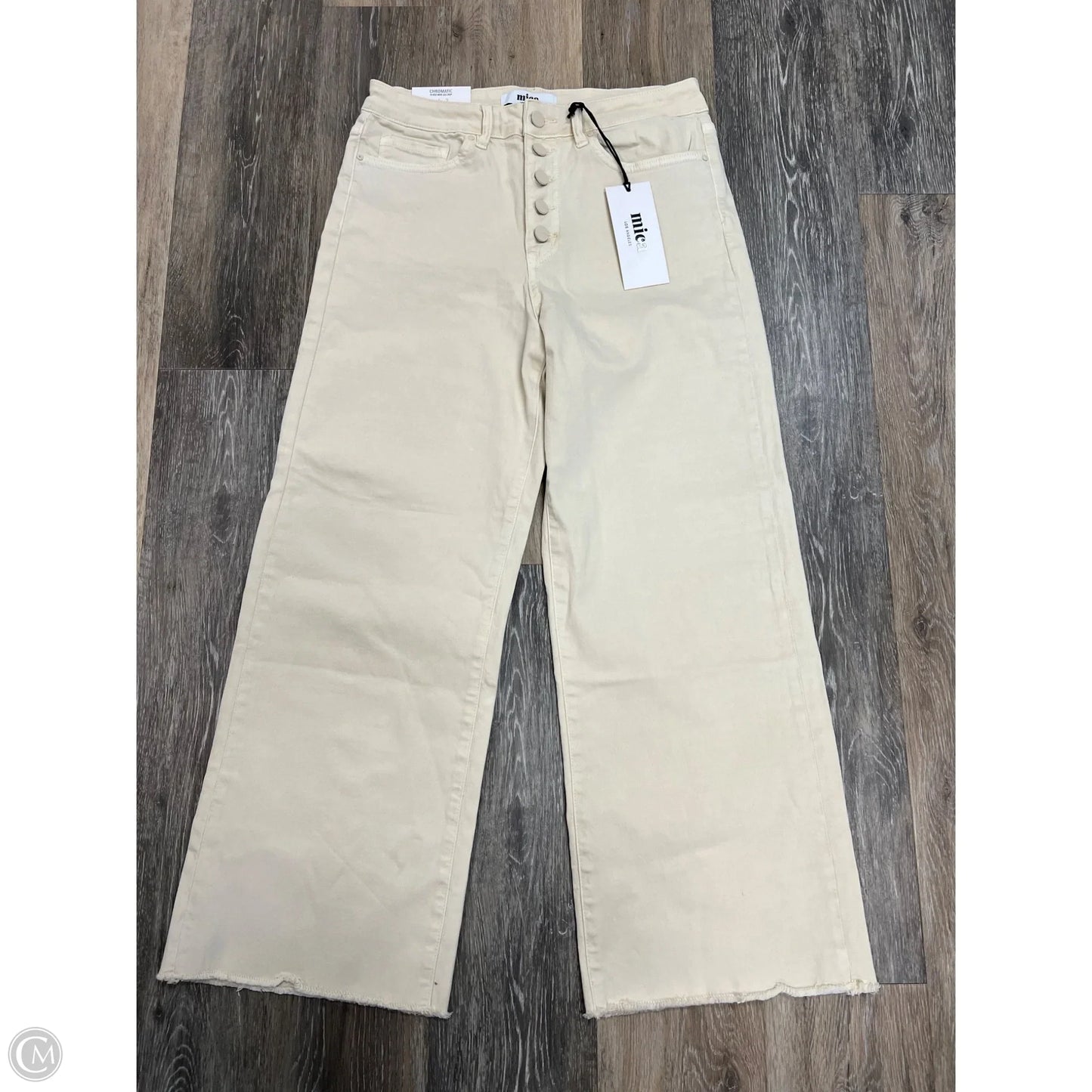 Jeans Wide Leg By Micas In Cream, Size: 8