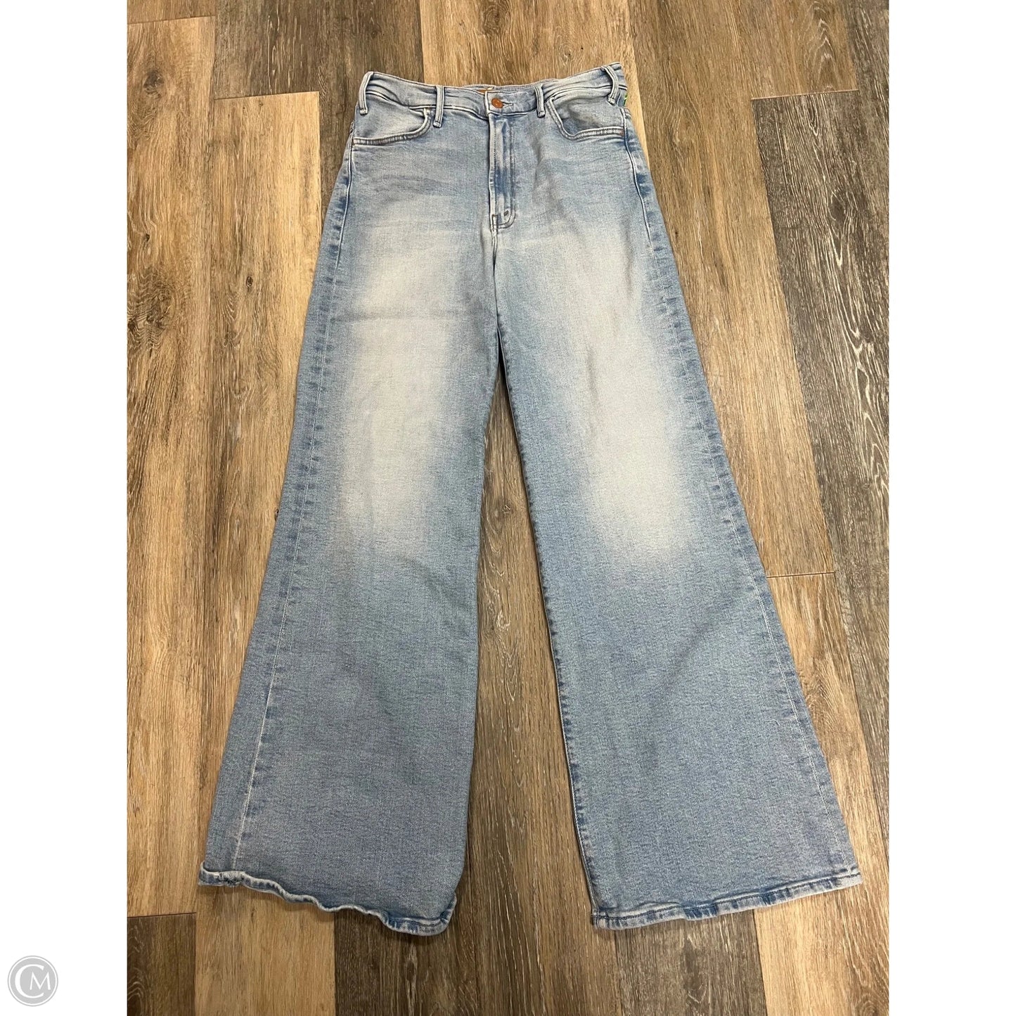 Jeans Wide Leg By Mother In Blue Denim, Size: 8