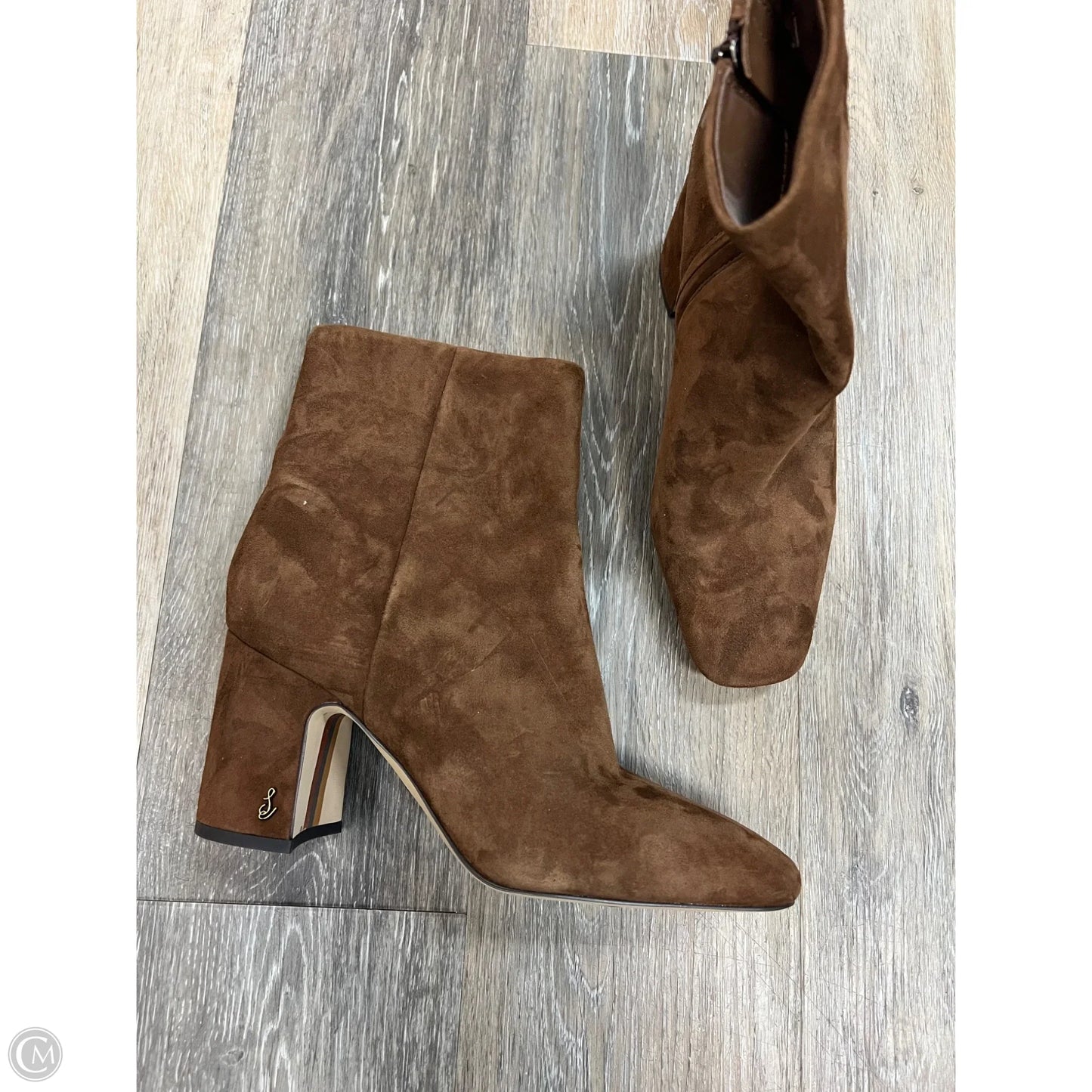 Boots Ankle Heels By Sam Edelman In Brown, Size: 9