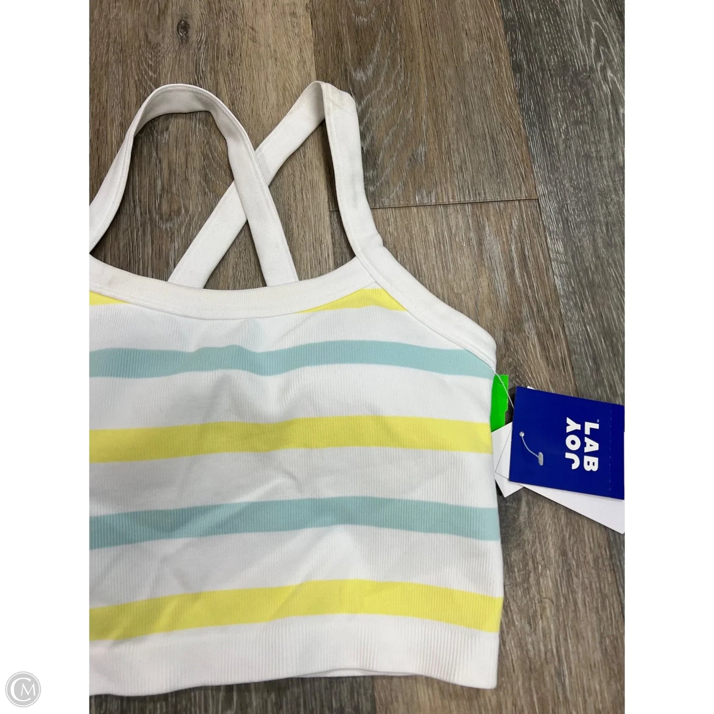 Athletic Tank Top By Joy Lab In Striped Pattern, Size: M