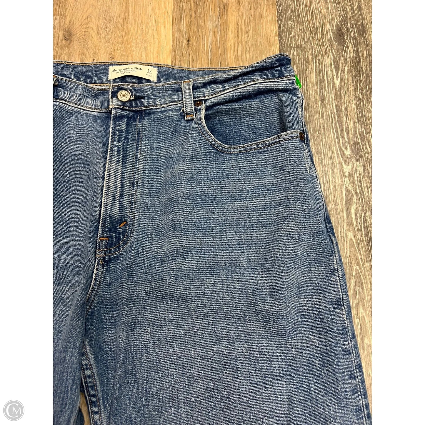 -Jeans Straight By Abercrombie And Fitch In Blue Denim, Size: 14p