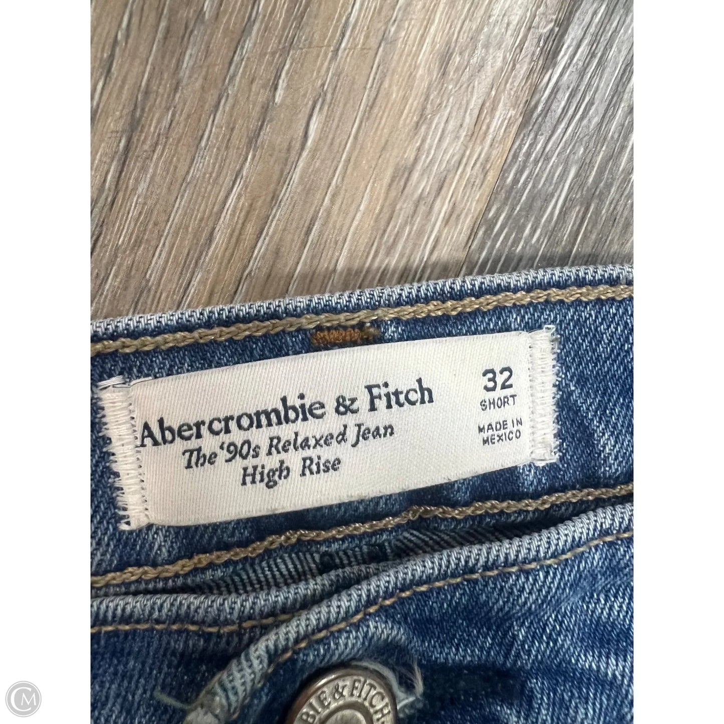 -Jeans Straight By Abercrombie And Fitch In Blue Denim, Size: 14p