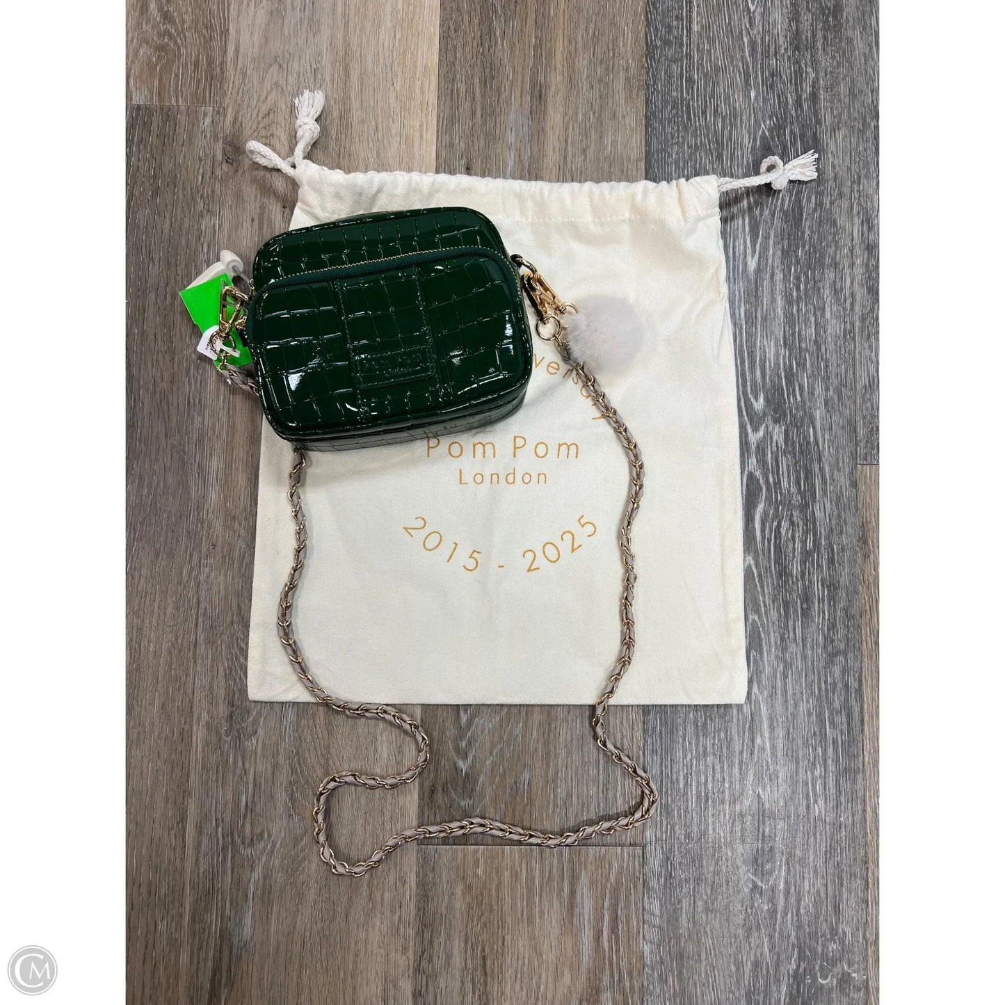 Handbag Leather By Pom Pom London, Size: Medium