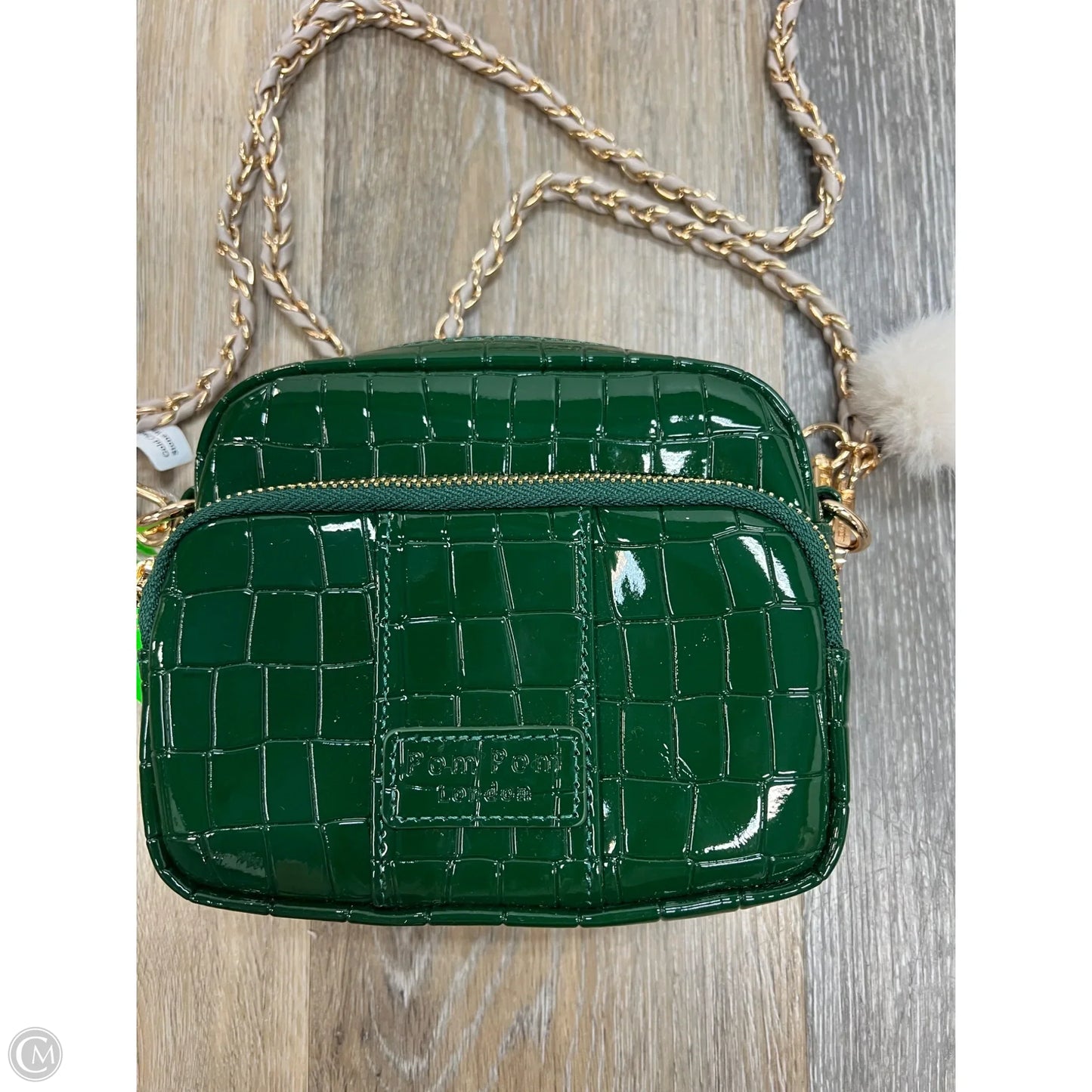 Handbag Leather By Pom Pom London, Size: Medium