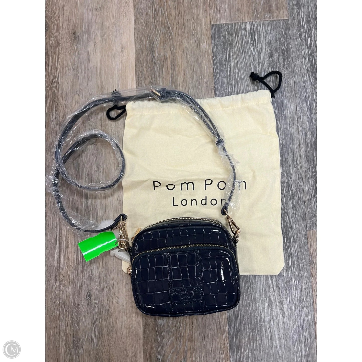 Handbag Leather By Pom Pom London, Size: Medium