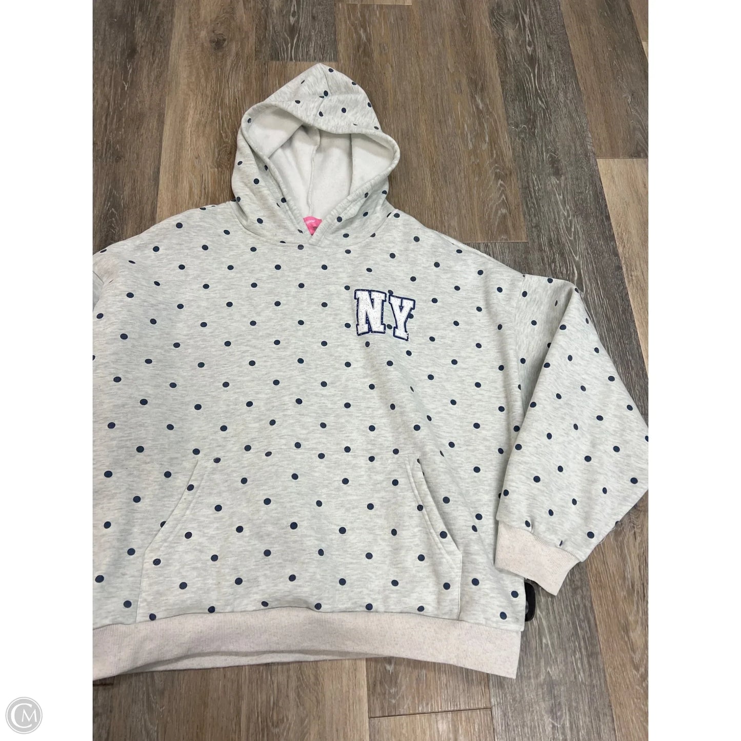 Sweatshirt Hoodie By Edikted In Polkadot Pattern, Size: Xl