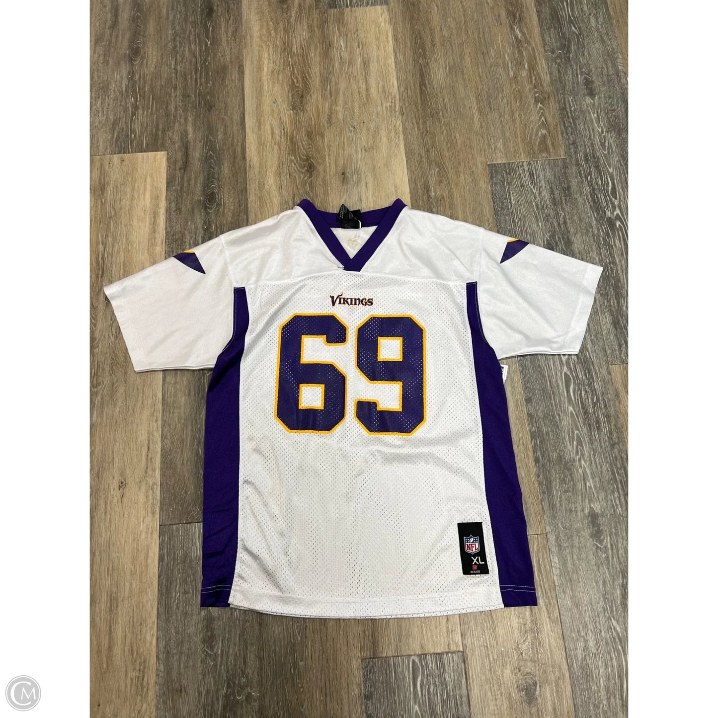 Athletic Top Short Sleeve By Nfl In White, Size: S (Youth XL)