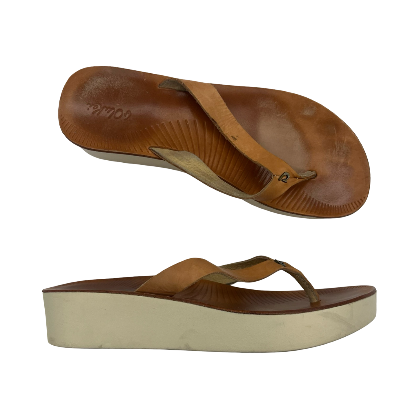 Sandals Flip Flops By Olukai In Brown, Size:8
