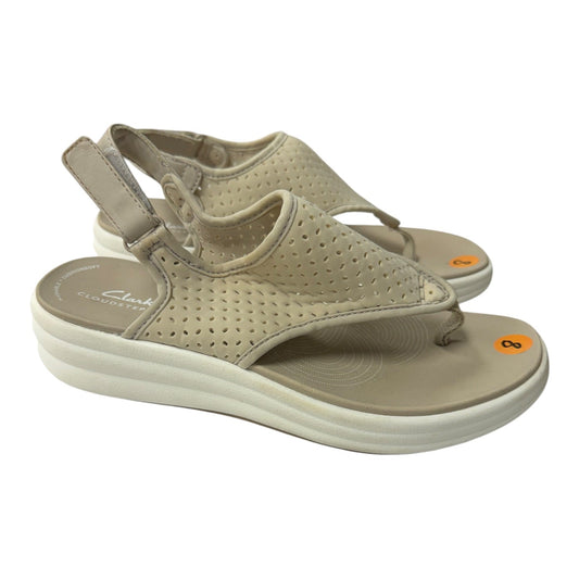 Sandals Flats By Clarks In Tan, Size:8