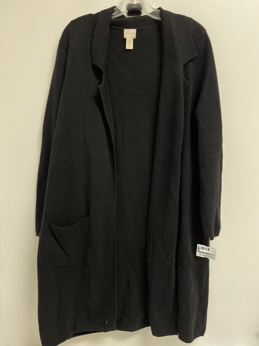 Sweater Cardigan By Chicos In Black, Size: 1x