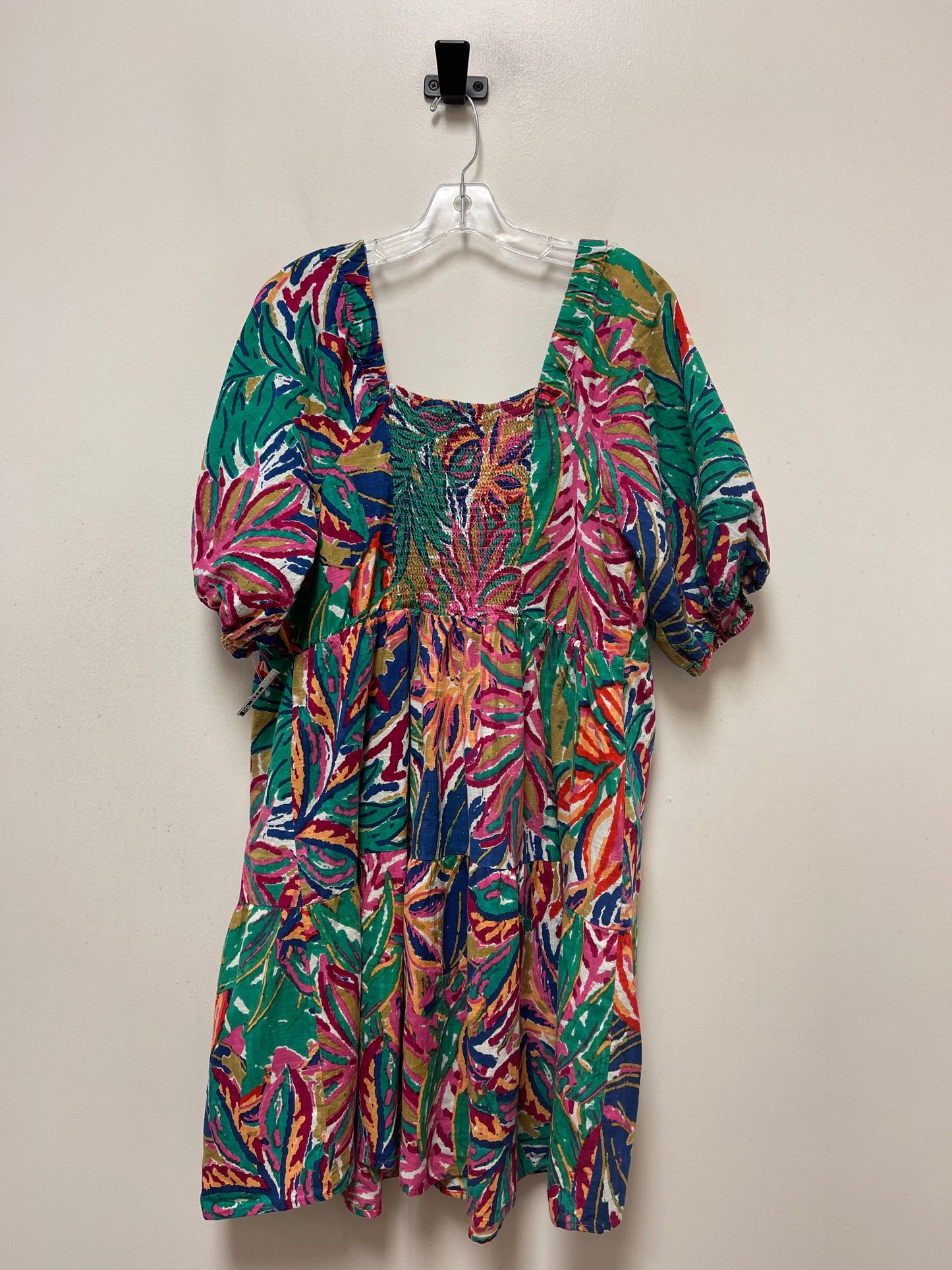 Multi-colored Dress Casual Midi Mlle Gabrielle, Size 2x