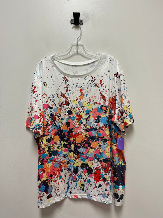 Multi-colored Top Short Sleeve Clothes Mentor, Size 4x