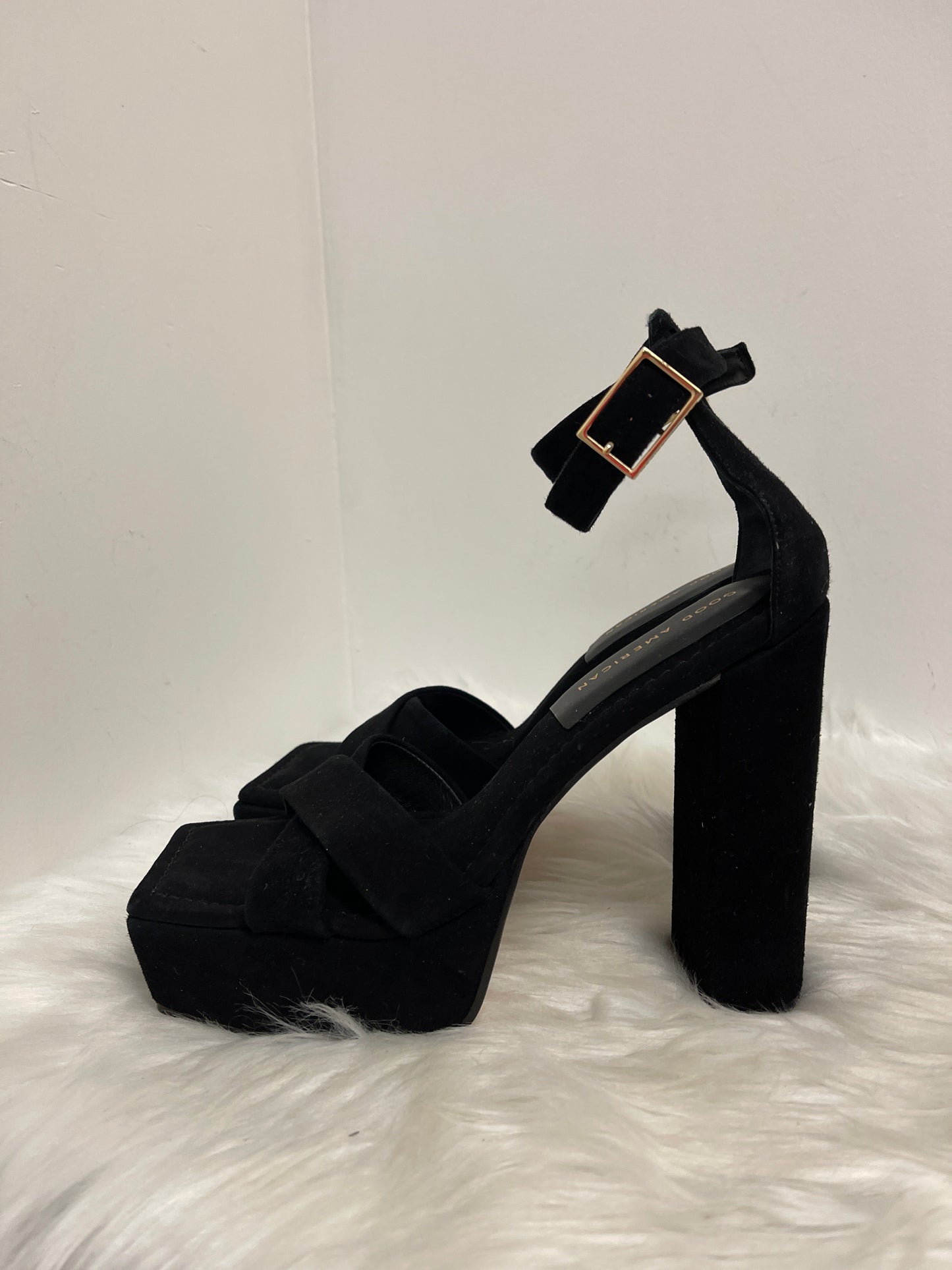 Shoes Heels Platform By Good American In Black, Size: 8.5