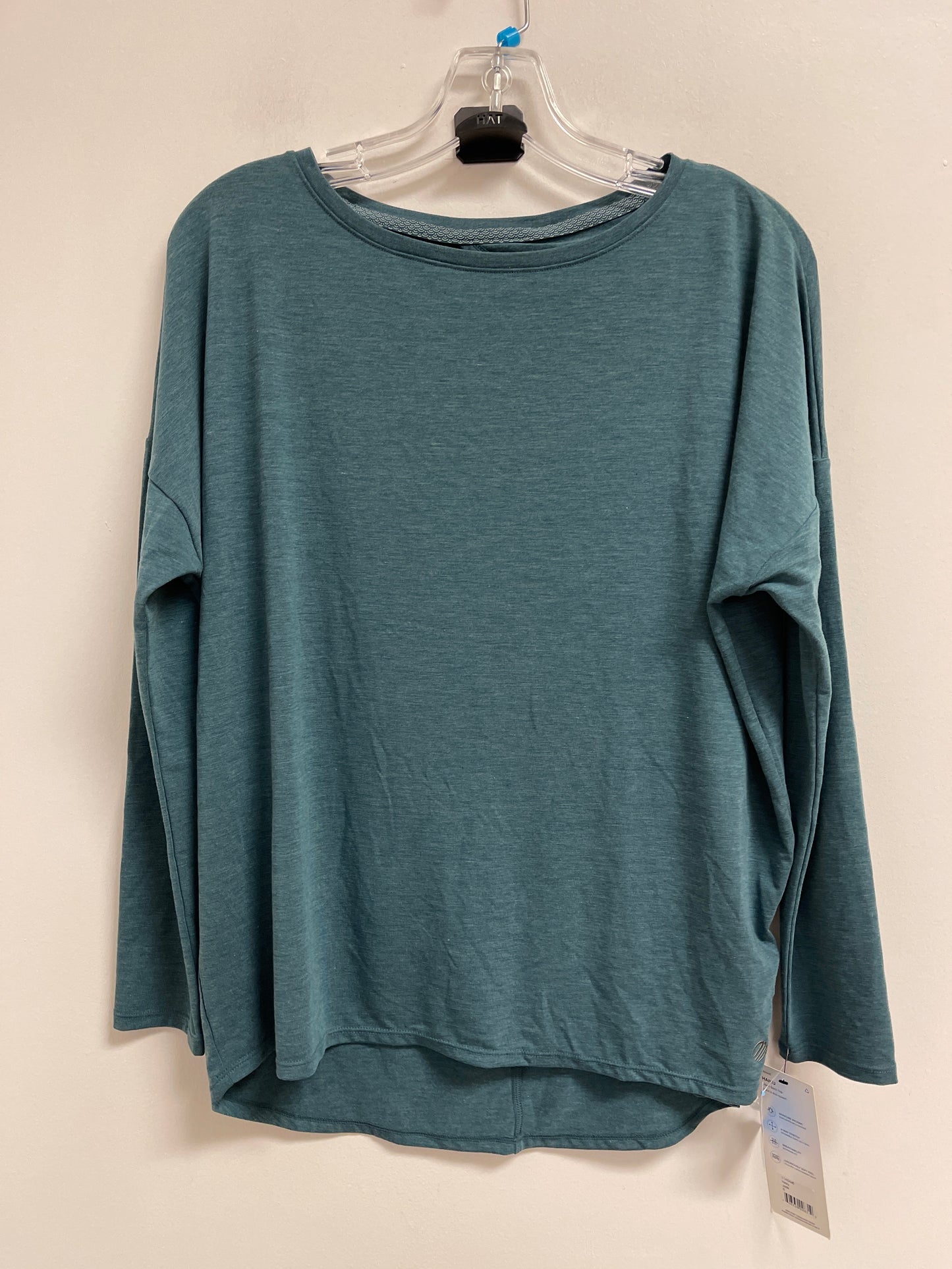 Athletic Top Long Sleeve Crewneck By Mpg In Teal, Size: S