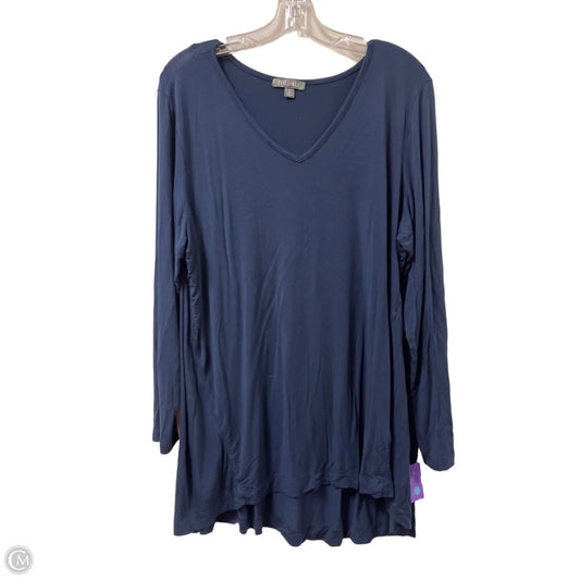 Top Long Sleeve Basic By Roz And Ali In Navy, Size: 3x