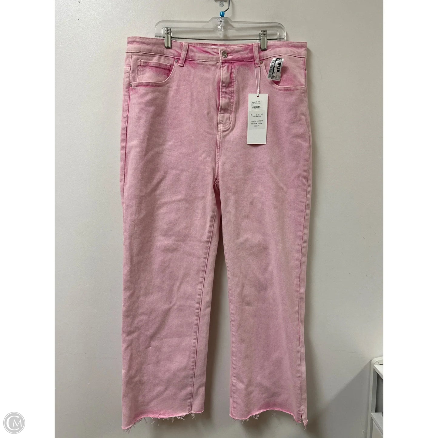 Jeans Wide Leg By Risen In Pink, Size: 22