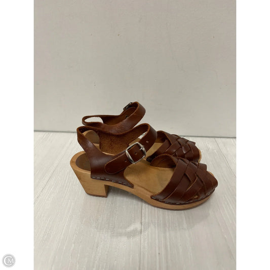 Sandals Heels Block By Mia In Brown, Size: 7
