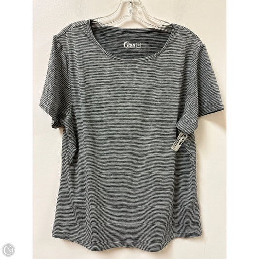 Athletic Top Short Sleeve By Zyia In Grey, Size: Xl