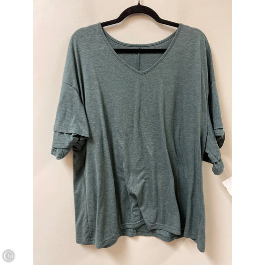 Top Short Sleeve Basic By Emery Rose In Green, Size: 3x