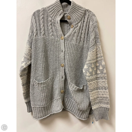 Sweater Cardigan By American Eagle In Grey, Size: M