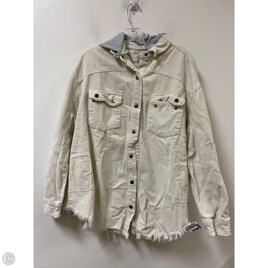 Jacket Shirt By Oli & Hali In Cream, Size: L
