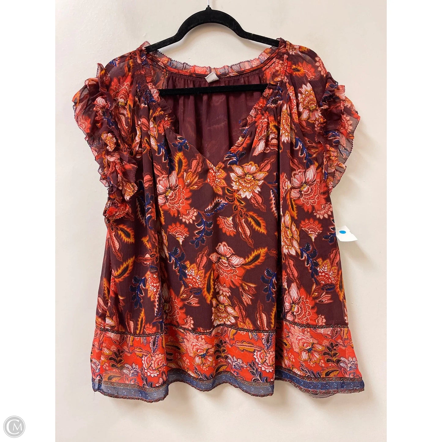 Top Short Sleeve By Old Navy In Brown, Size: 1x
