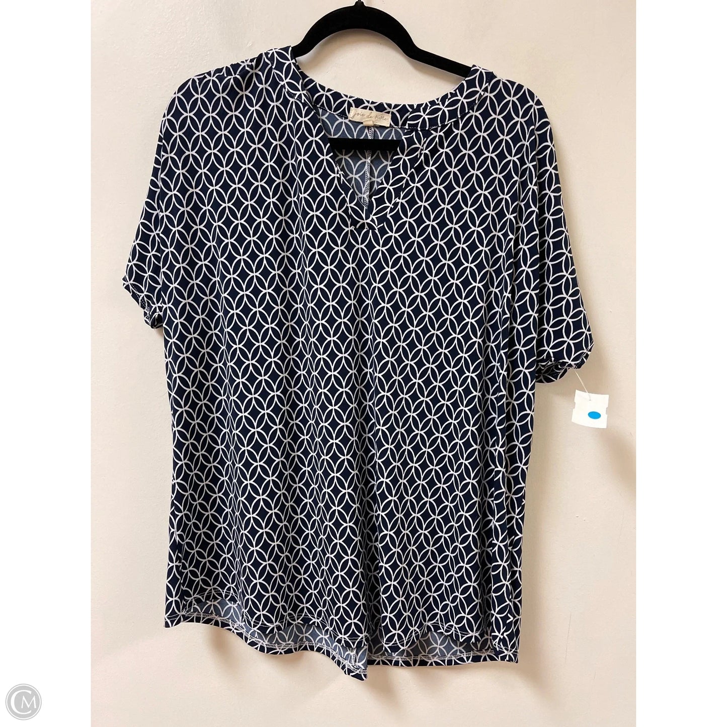 Top Short Sleeve By Clothes Mentor In Navy, Size: 2x