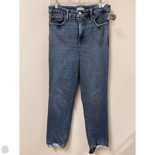 Jeans Cropped By Good American In Blue Denim, Size: 10