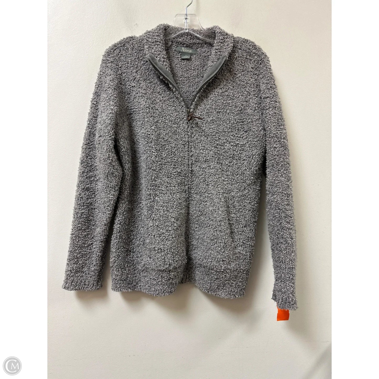 Sweater Cardigan By Natural Reflections In Brown, Size: M