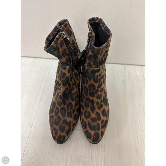 Boots Ankle Heels By Marc Fisher In Leopard Print, Size: 8.5