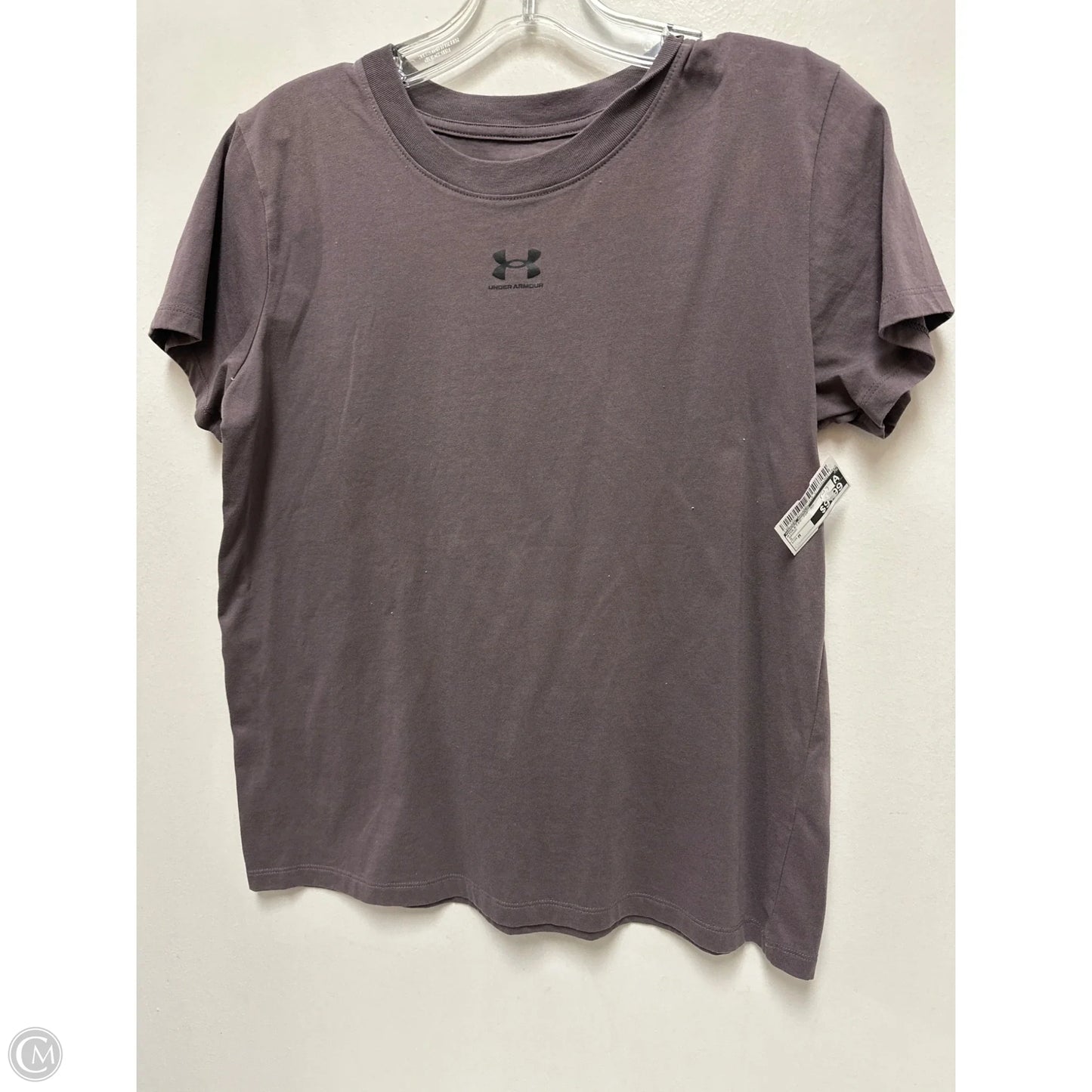 Athletic Top Short Sleeve By Under Armour In Brown, Size: M