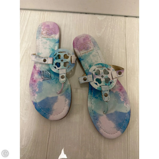 Sandals Flats By Clothes Mentor In Multi-colored, Size: 9