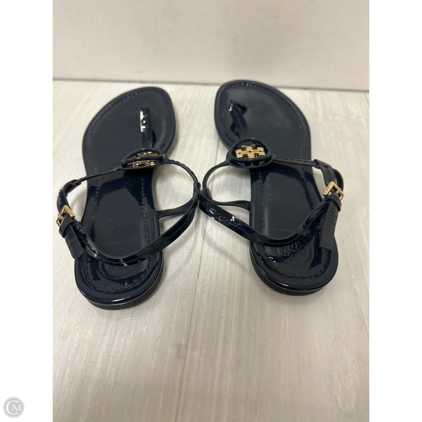 Sandals Designer By Tory Burch In Navy, Size: 9