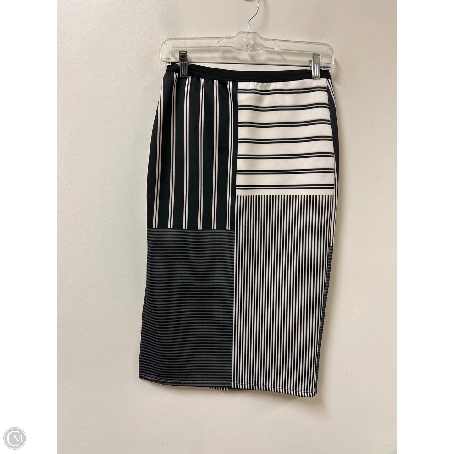 Skirt Midi By Bobeau In Black & White, Size: 8