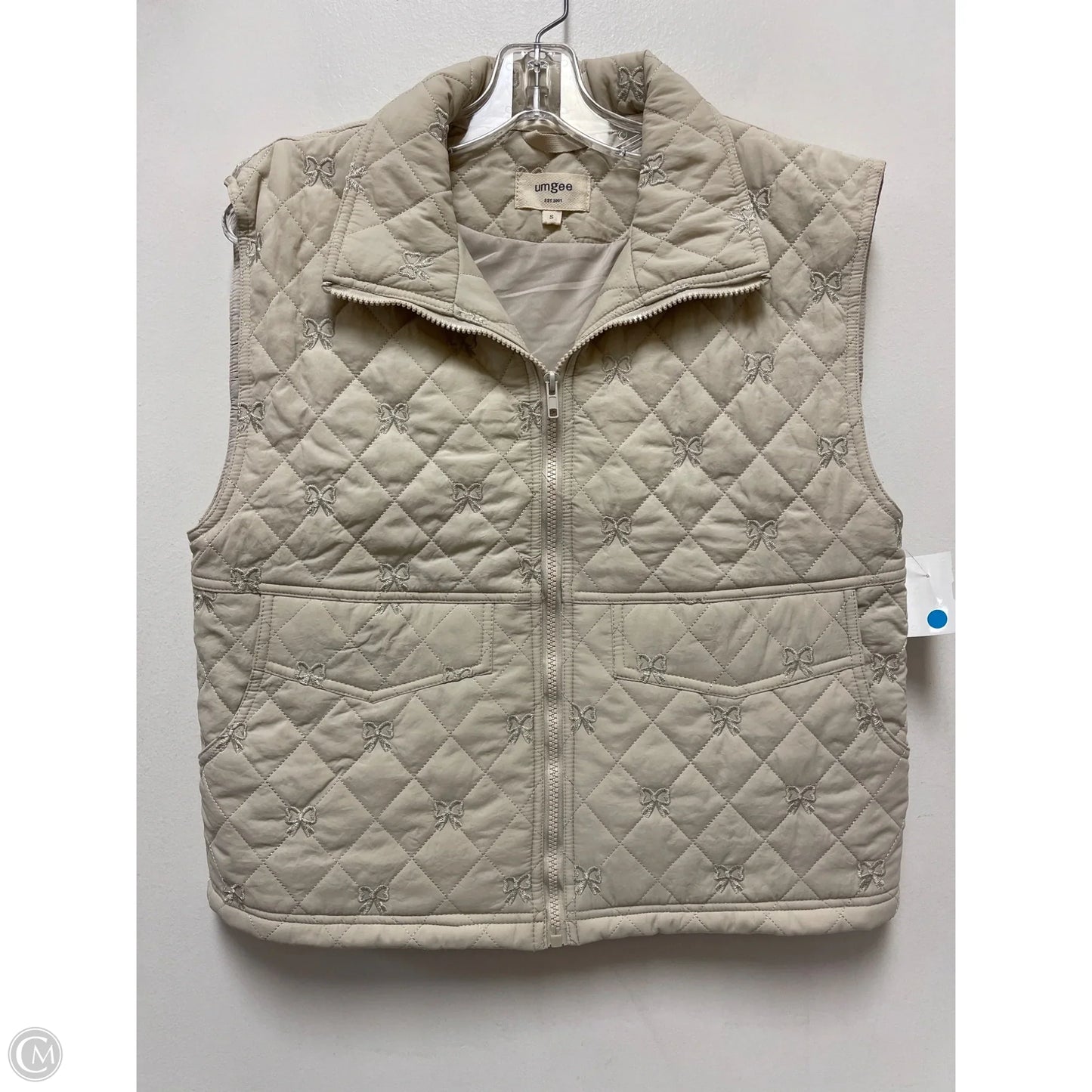 Vest Puffer & Quilted By Umgee In Cream, Size: S