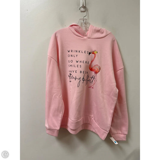 Sweatshirt Hoodie By Clothes Mentor In Pink, Size: 1x