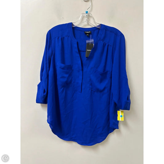 Top Long Sleeve By Torrid In Blue, Size: L