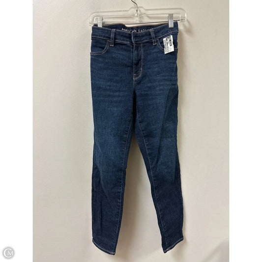Jeans Skinny By American Eagle In Blue Denim, Size: 10