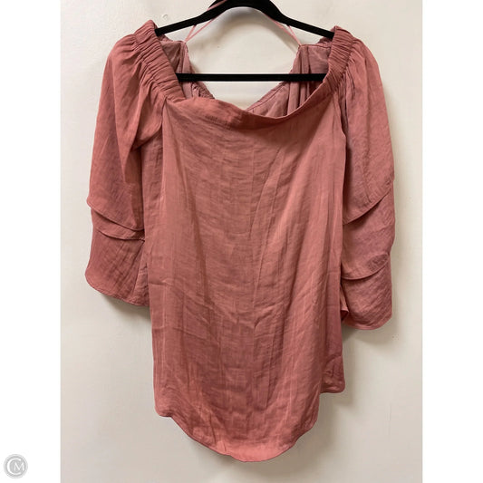 Top Long Sleeve By Jennifer Lopez In Pink, Size: L