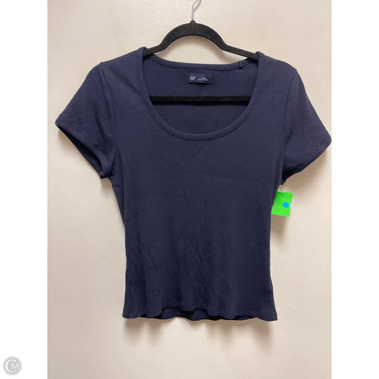 Top Short Sleeve Basic By Gap In Navy, Size: L