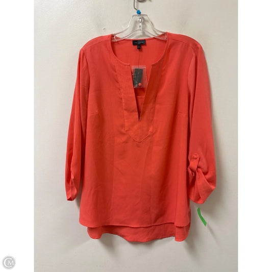 Top Long Sleeve By Limited In Orange, Size: L