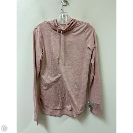 Athletic Top Long Sleeve Hoodie By Reebok In Pink, Size: S