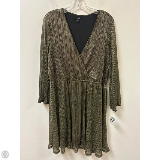 Dress Casual Midi By Simply Vera In Gold, Size: Xl