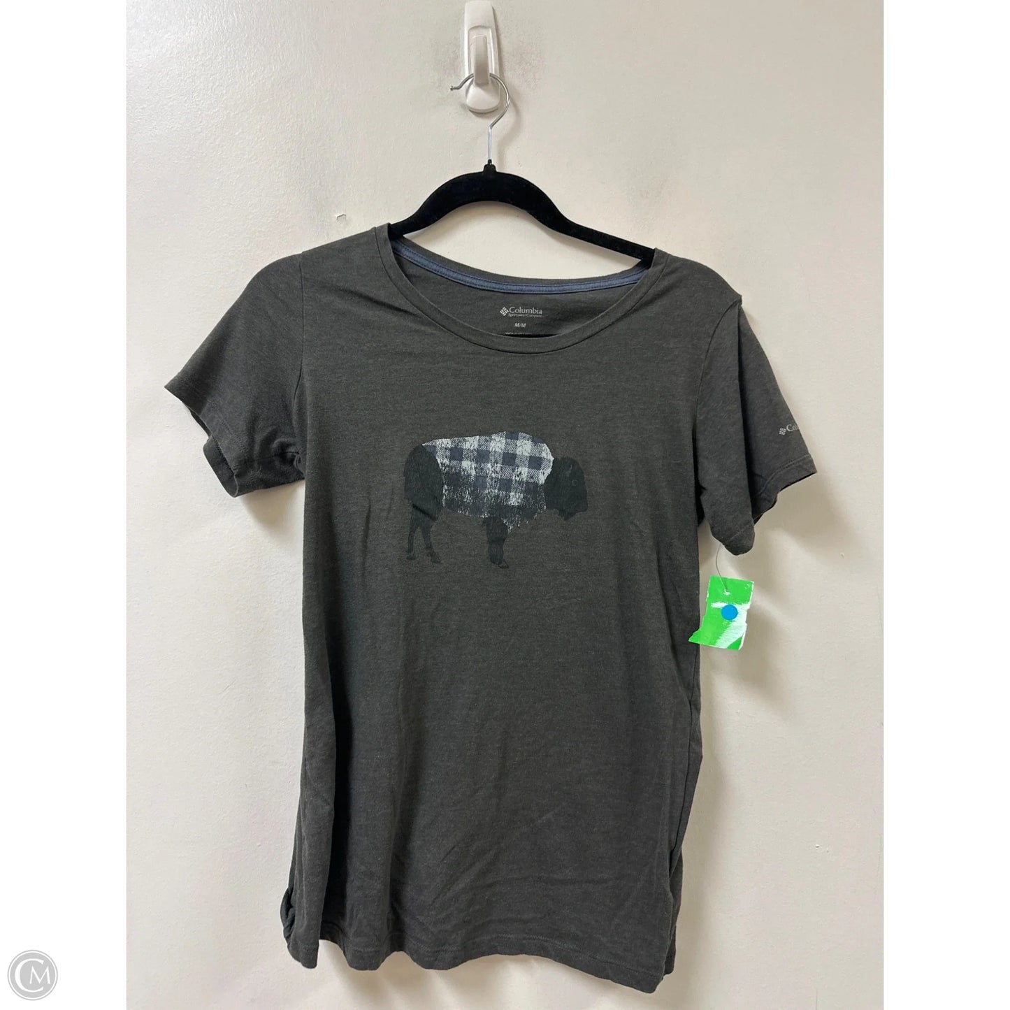 Top Short Sleeve By Columbia In Grey, Size: M