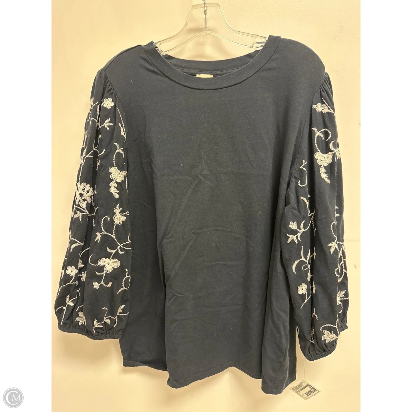 Top Short Sleeve By Anne Klein In Black, Size: Xl