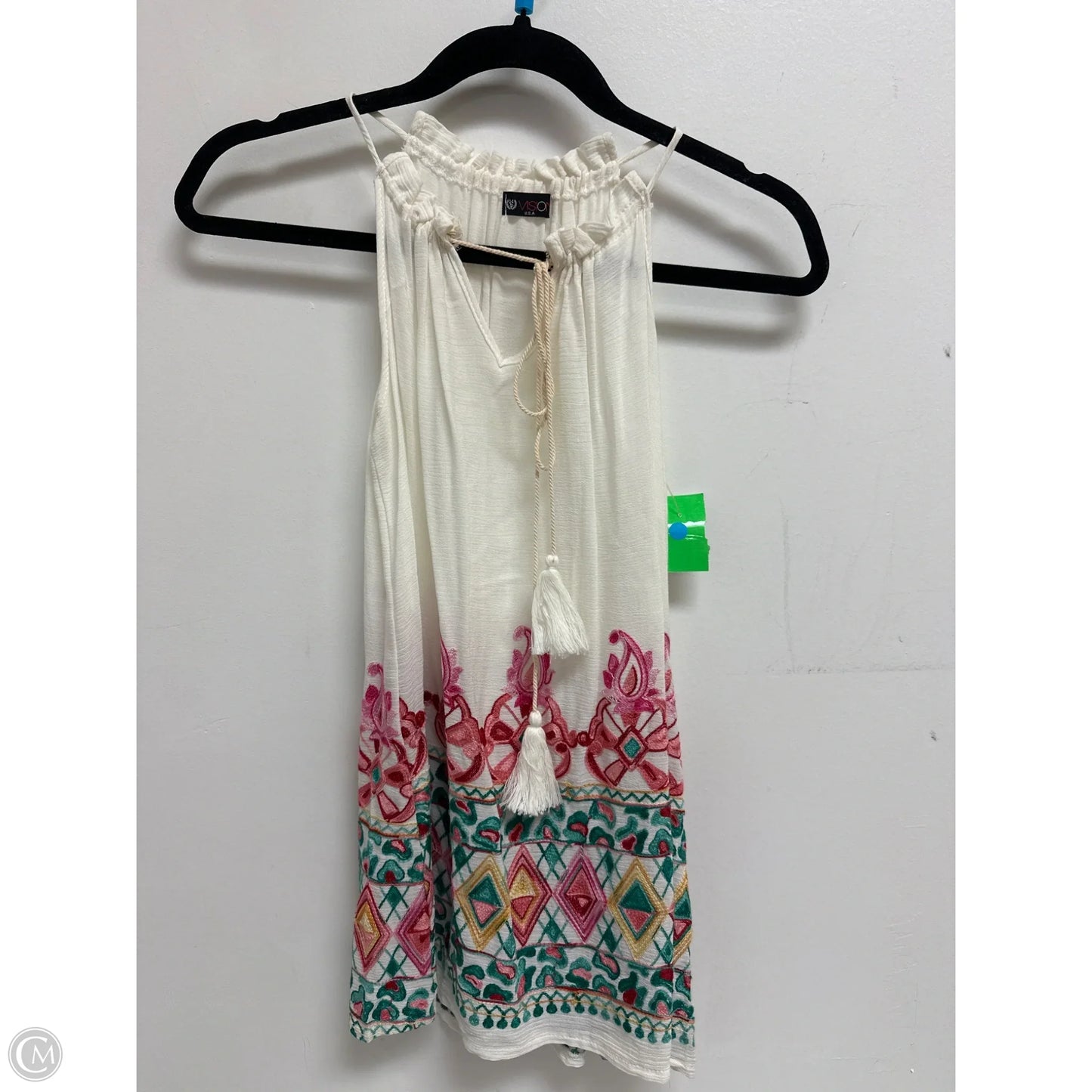 Top Sleeveless By Clothes Mentor In White, Size: S