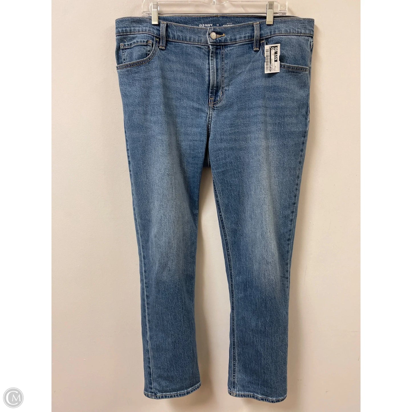 Jeans Boyfriend By Old Navy In Blue Denim, Size: 14