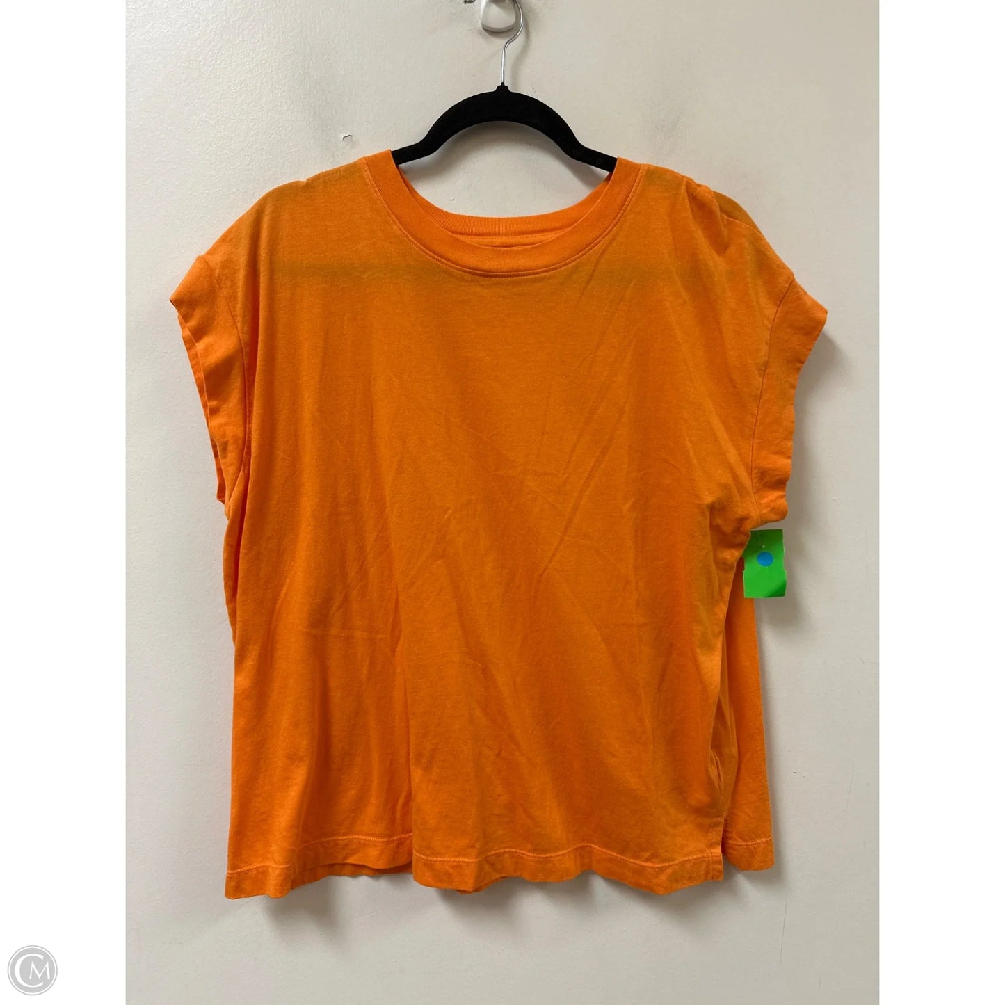 Top Short Sleeve Basic By A New Day In Orange, Size: L
