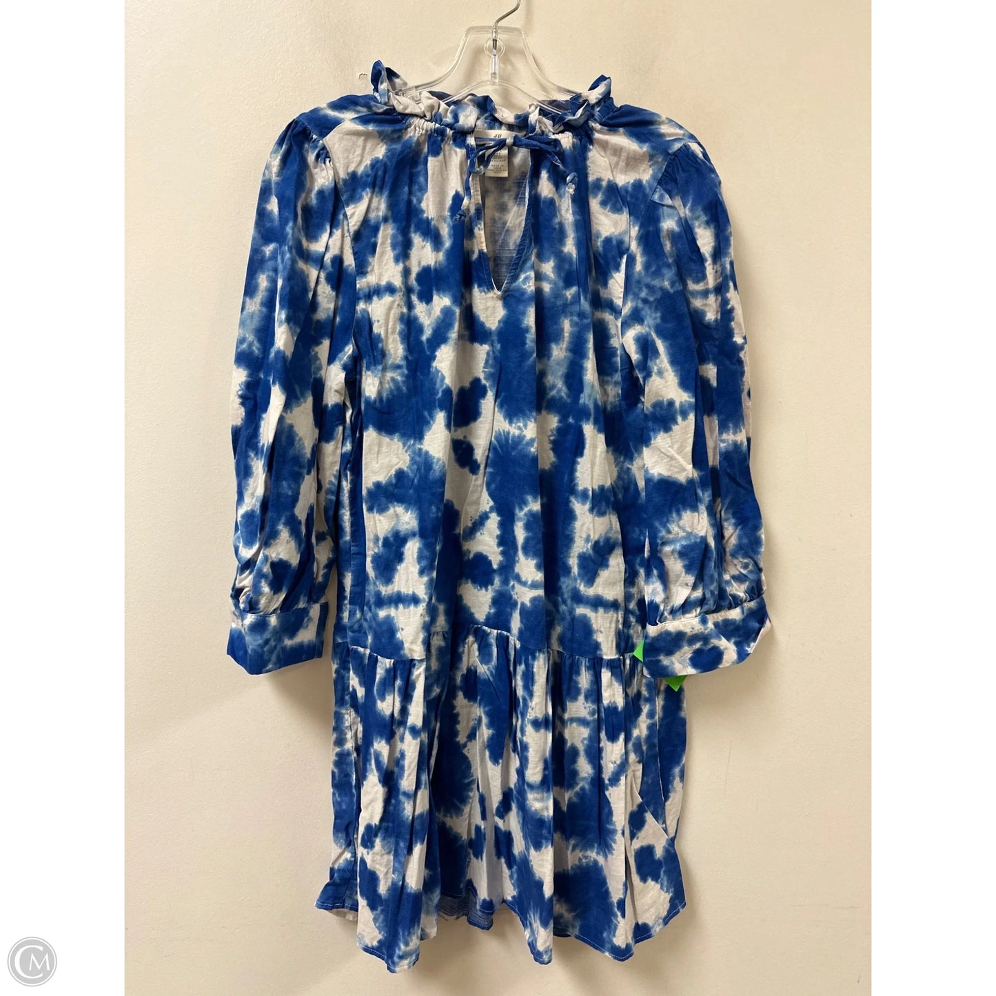 Dress Casual Midi By H&m In Blue & White, Size: S